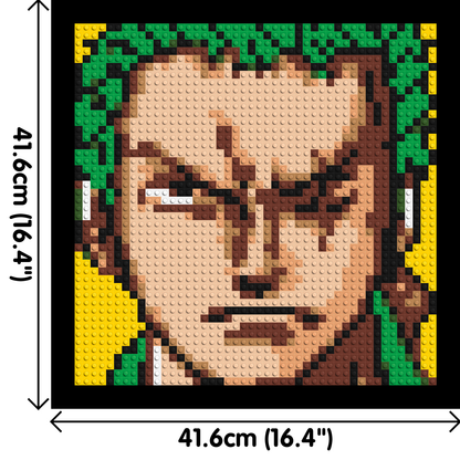 Roronoa Zoro (One Piece) - Brick Art Mosaic Kit 2x2 large