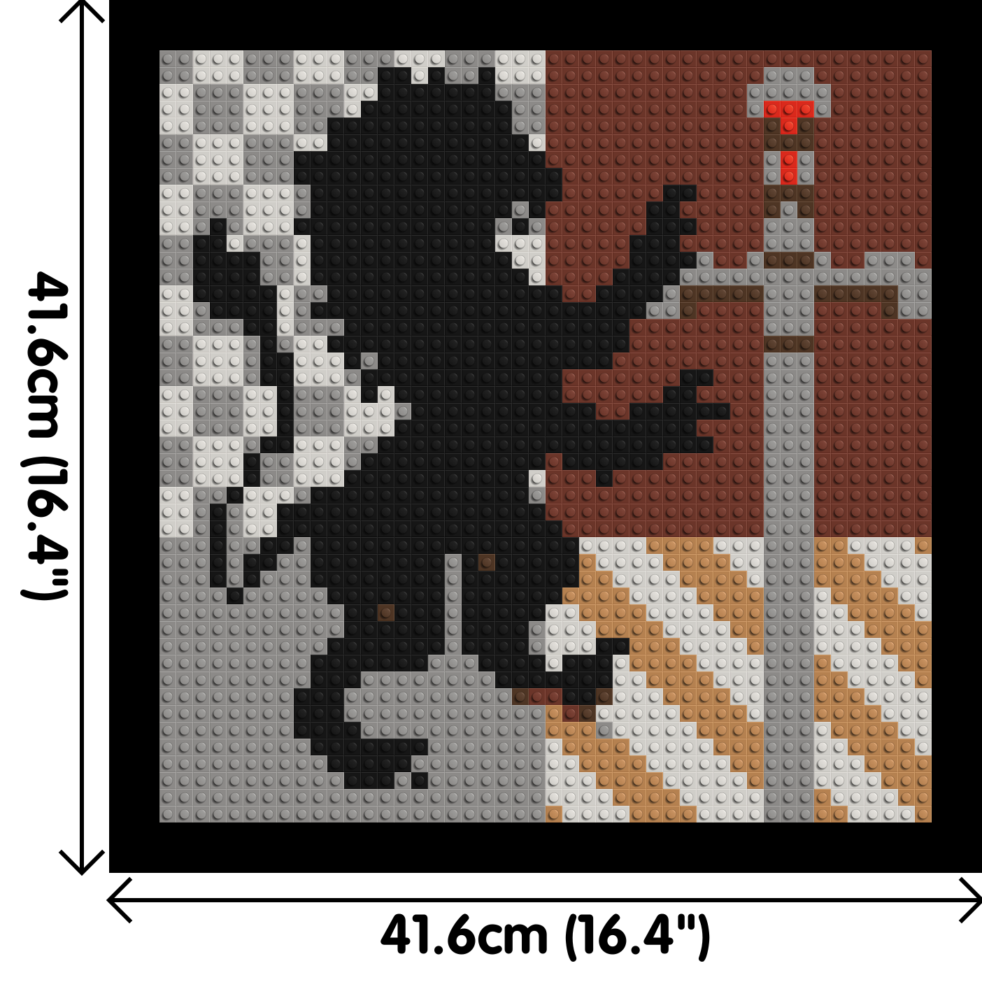 Gryffindor crest (Harry Potter) - Brick Art Mosaic Kit 2x2 large