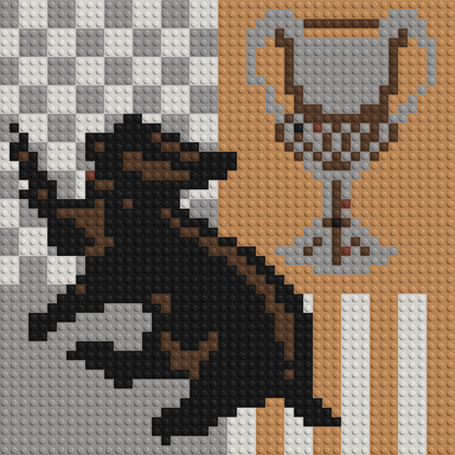 Hufflepuff Coat of Arms (Harry Potter) - Brick Art Mosaic Kit 2x2 large