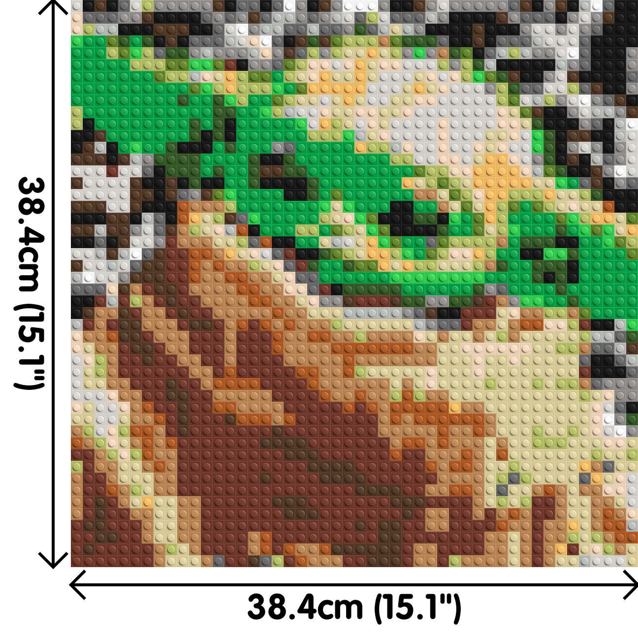 Grogu (Baby Yoda) - Brick Art Mosaic Kit 2x2 dimensions