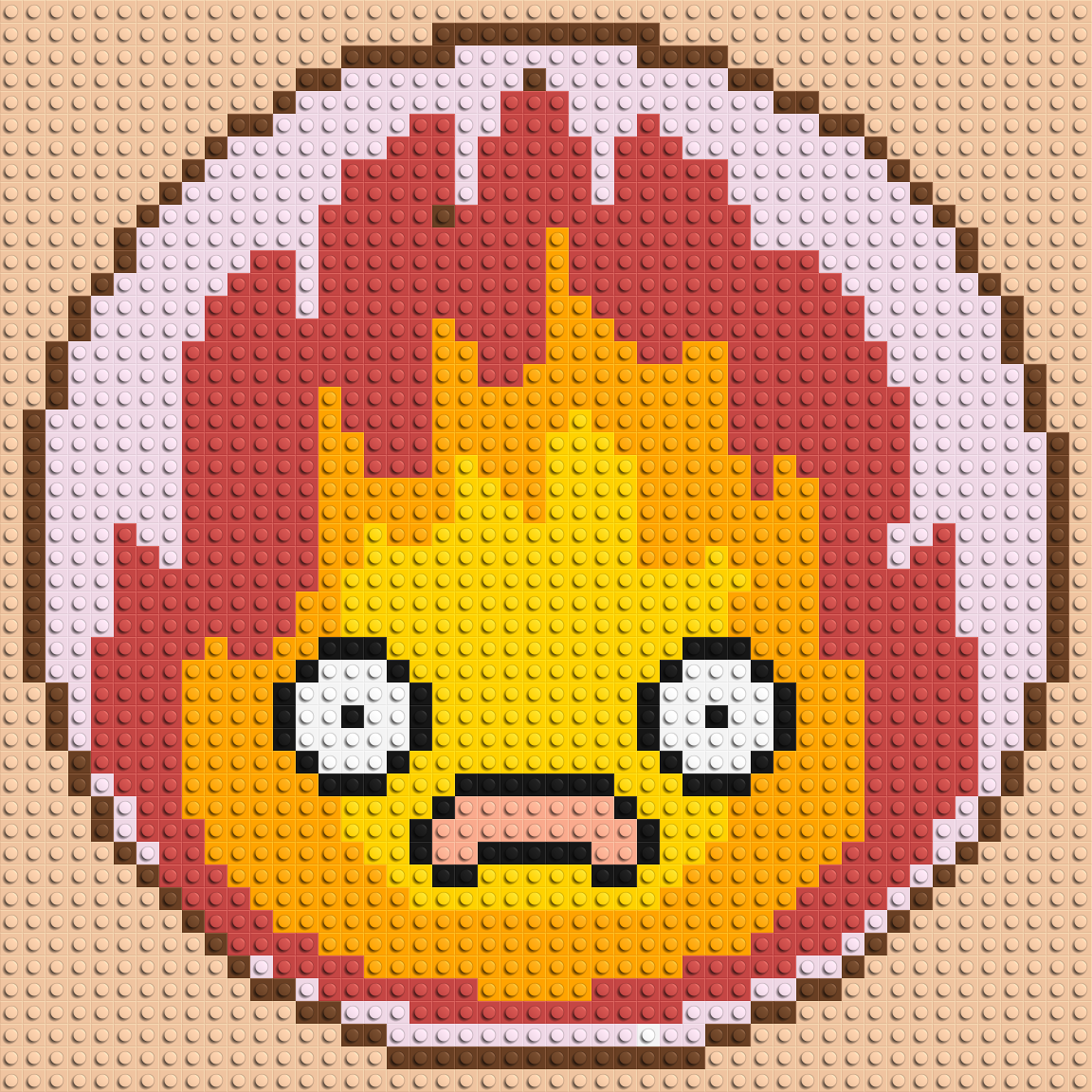 Calcifer - Brick Art Mosaic Kit 2x2 large