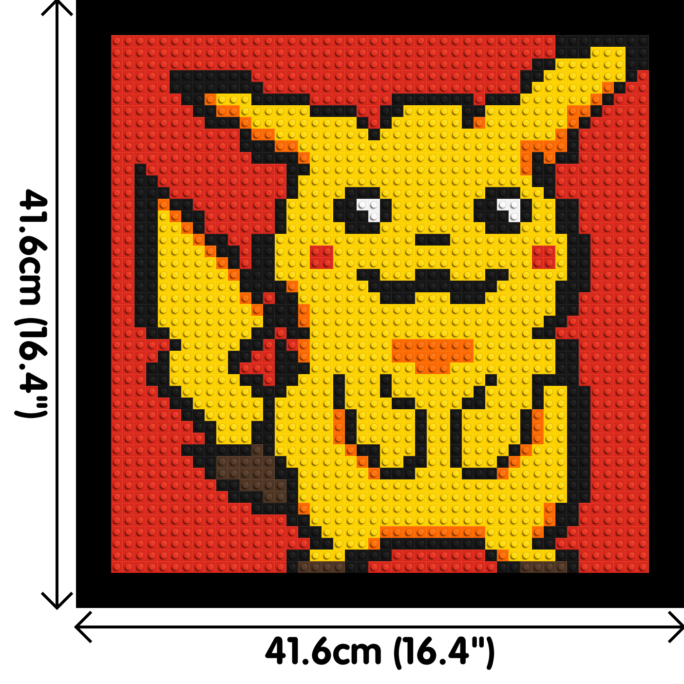 Pikachu #2 - Brick Art Mosaic Kit 2x2 large