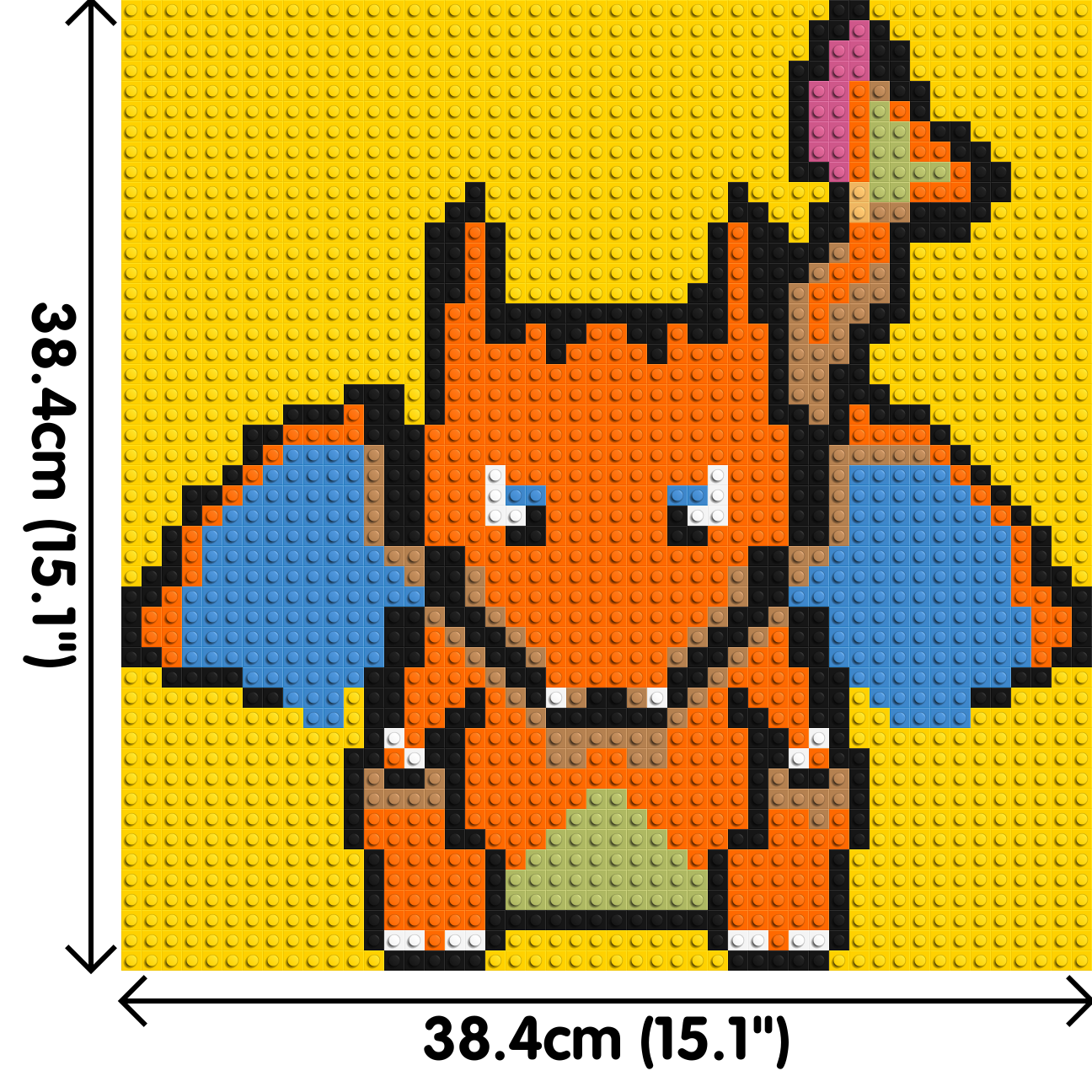 Charizard Pixel Art - Brick Art Mosaic Kit 2x2 large