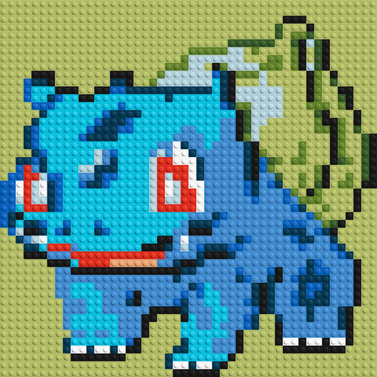Bulbasaur Pixel Art - Brick Art Mosaic Kit 2x2 large