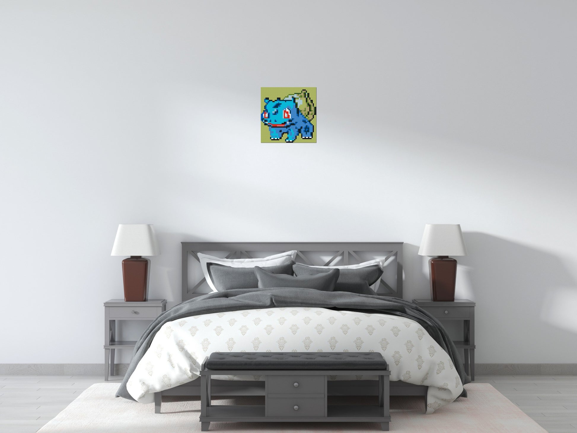 Bulbasaur Pixel Art - Brick Art Mosaic Kit 2x2 scene