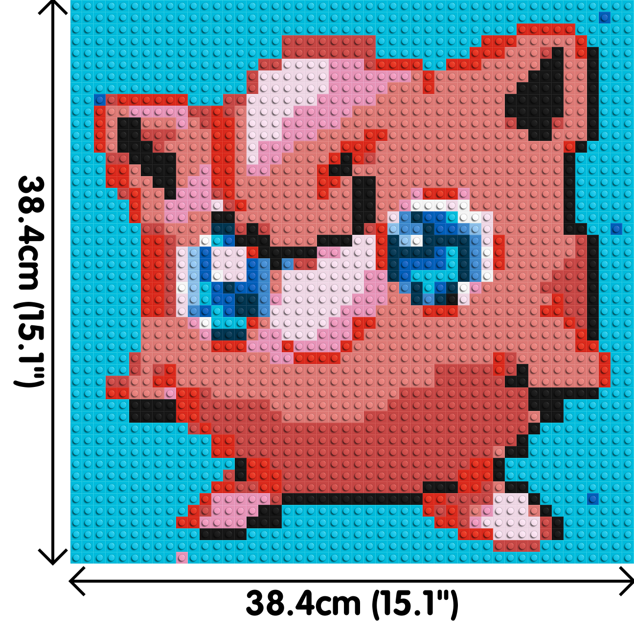 Jigglypuff Pixel Art - Brick Art Mosaic Kit 2x2 large