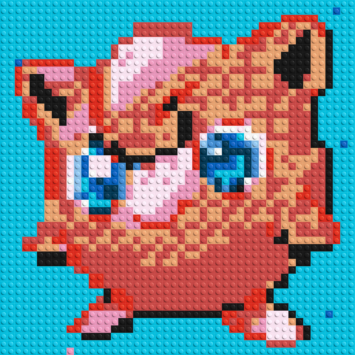Jigglypuff Pixel Art - Brick Art Mosaic Kit 2x2 large