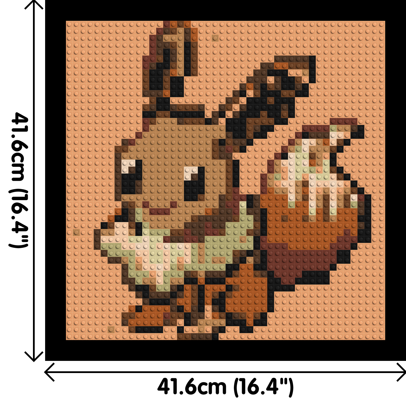 Eevee Pixel Art - Brick Art Mosaic Kit 2x2 dimensions with frame