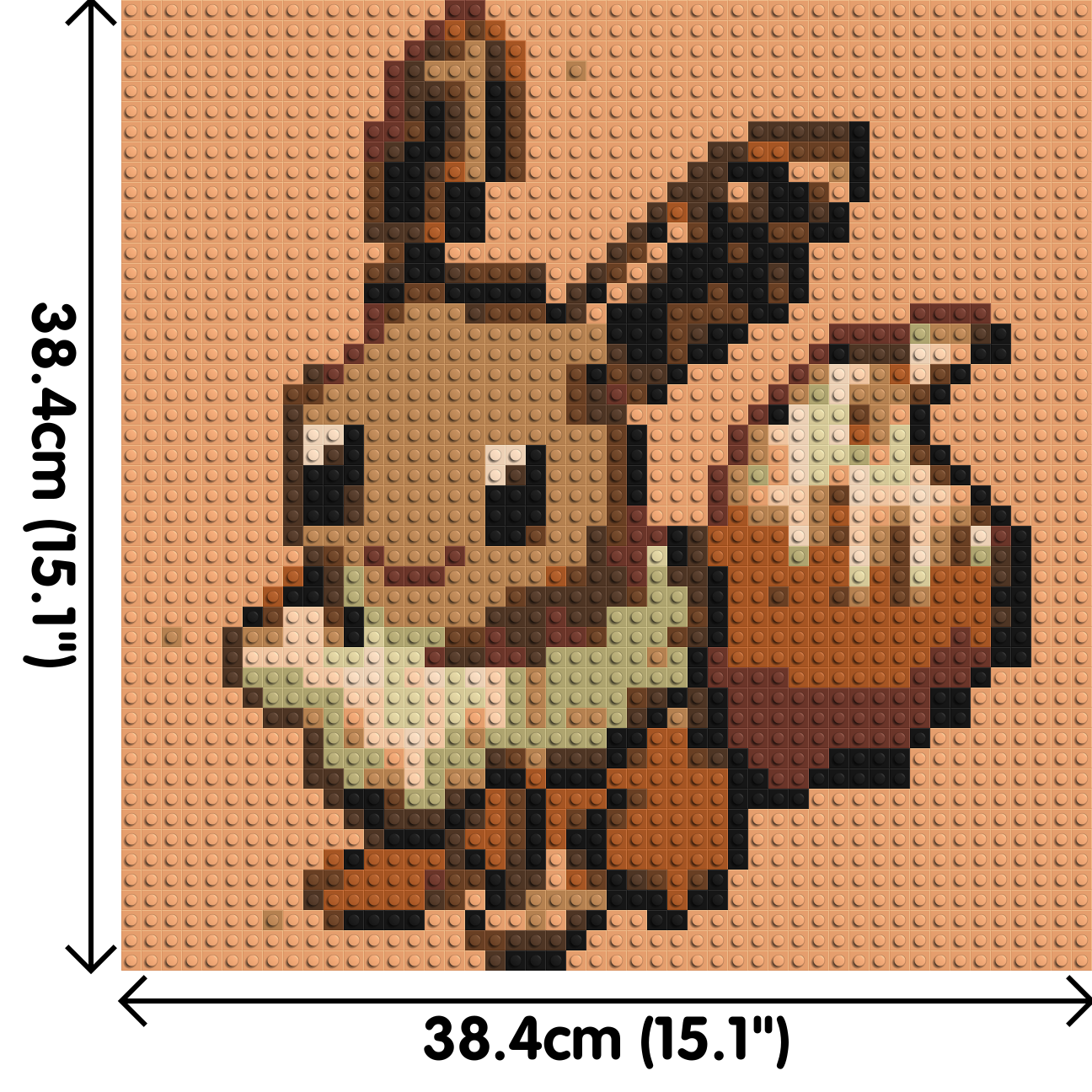 Eevee Pixel Art - Brick Art Mosaic Kit 2x2 dimensions