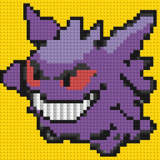 Gengar Pixel Art - Brick Art Mosaic Kit 2x2 large