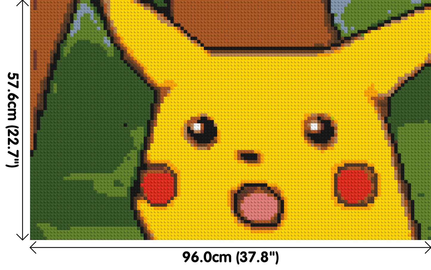 Surprised Pikachu Face Meme - Brick Art Mosaic Kit 5x3 large