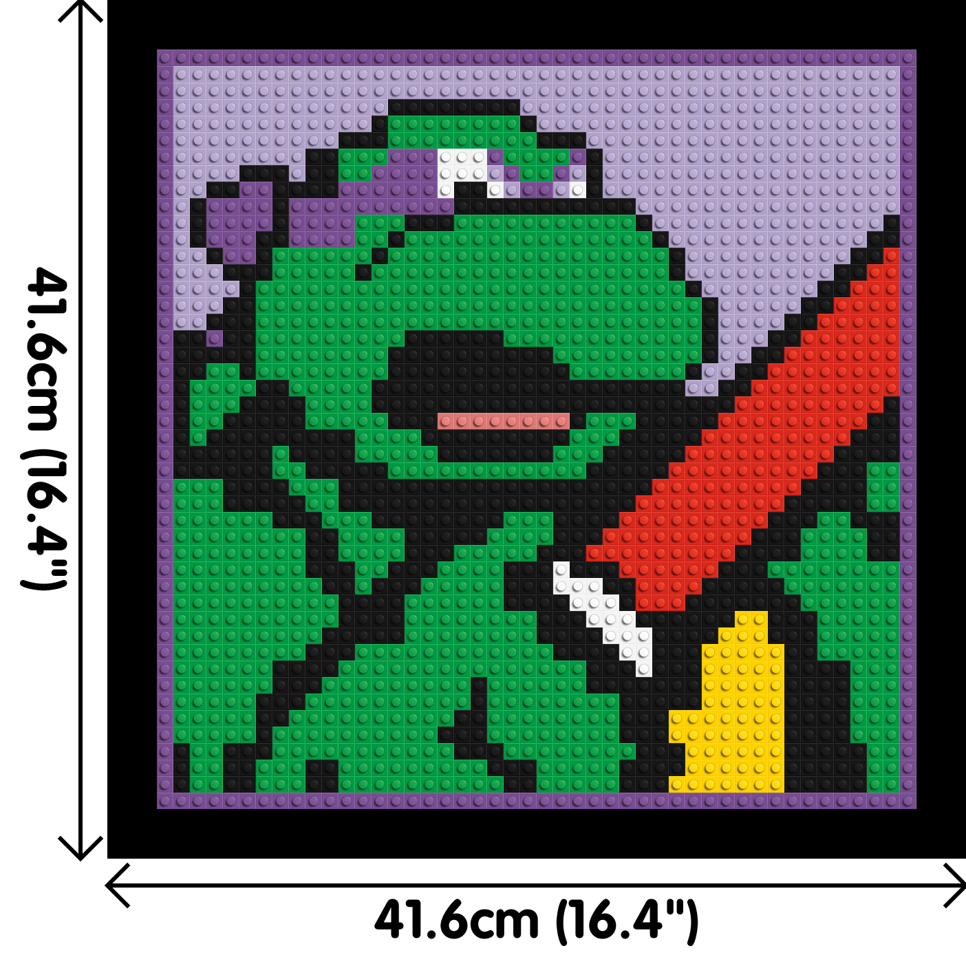 Donatello (TMNT)  - Brick Art Mosaic Kit 2x2 dimensions with frame