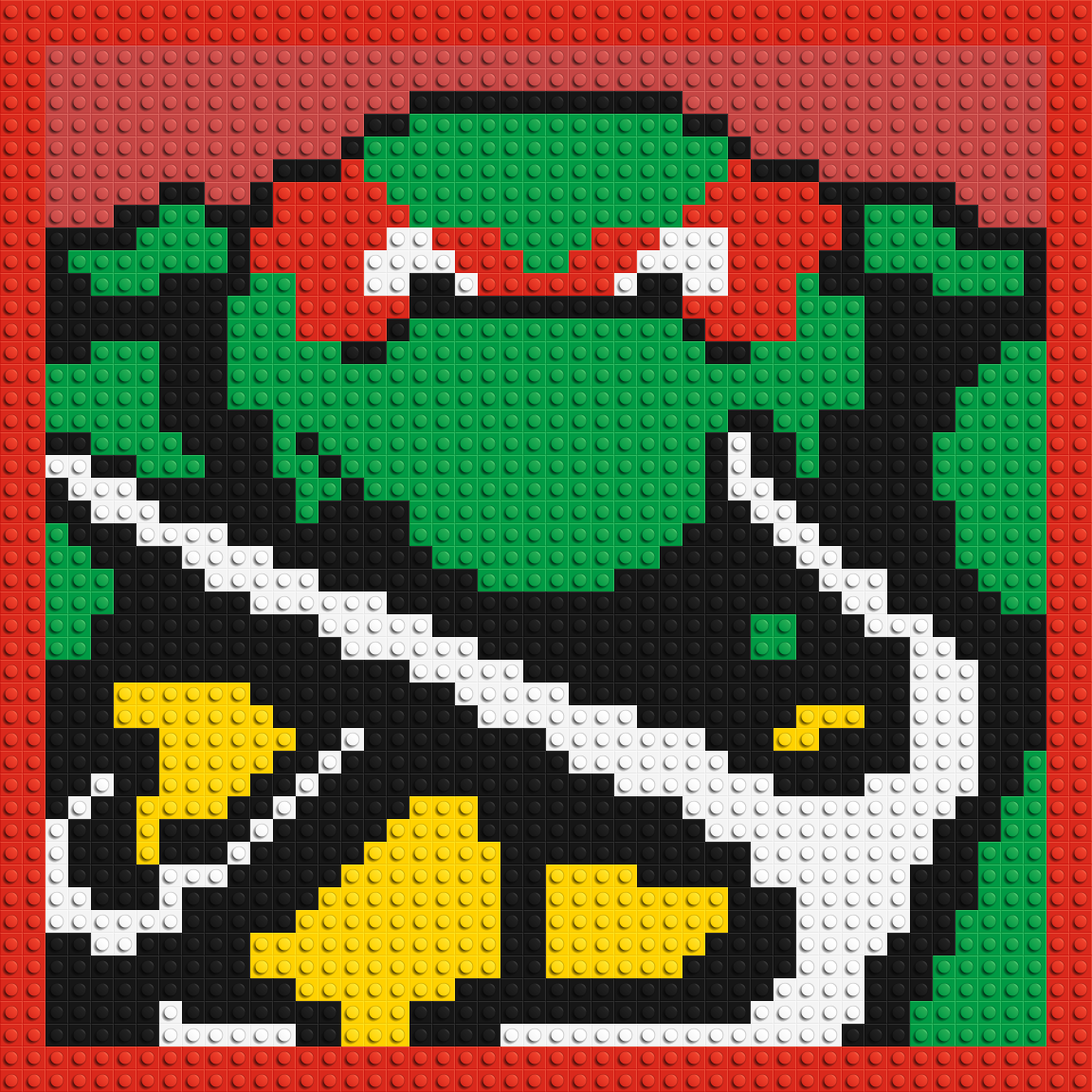 Raphael (TMNT)  - Brick Art Mosaic Kit 2x2 large