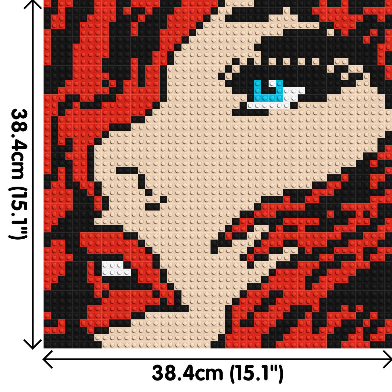 Pop Art Girl #1 - Brick Art Mosaic Kit 2x2 dimensions