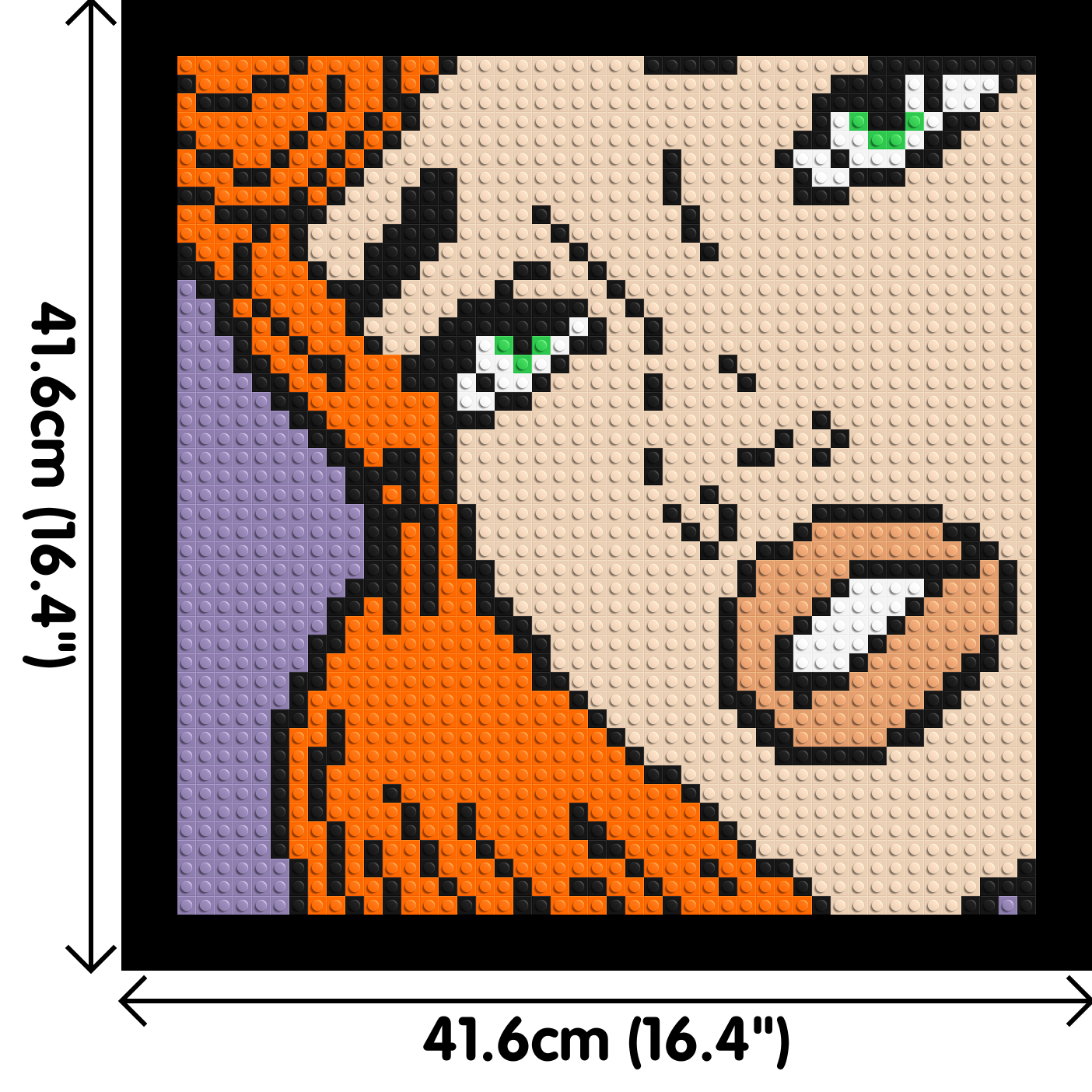Pop Art Girl #4 - Brick Art Mosaic Kit 2x2 large