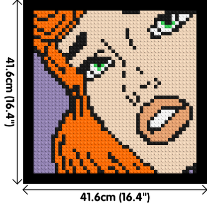 Pop Art Girl #4 - Brick Art Mosaic Kit 2x2 large