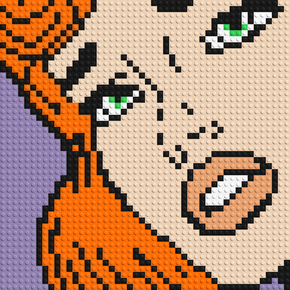 Pop Art Girl #4 - Brick Art Mosaic Kit 2x2 large