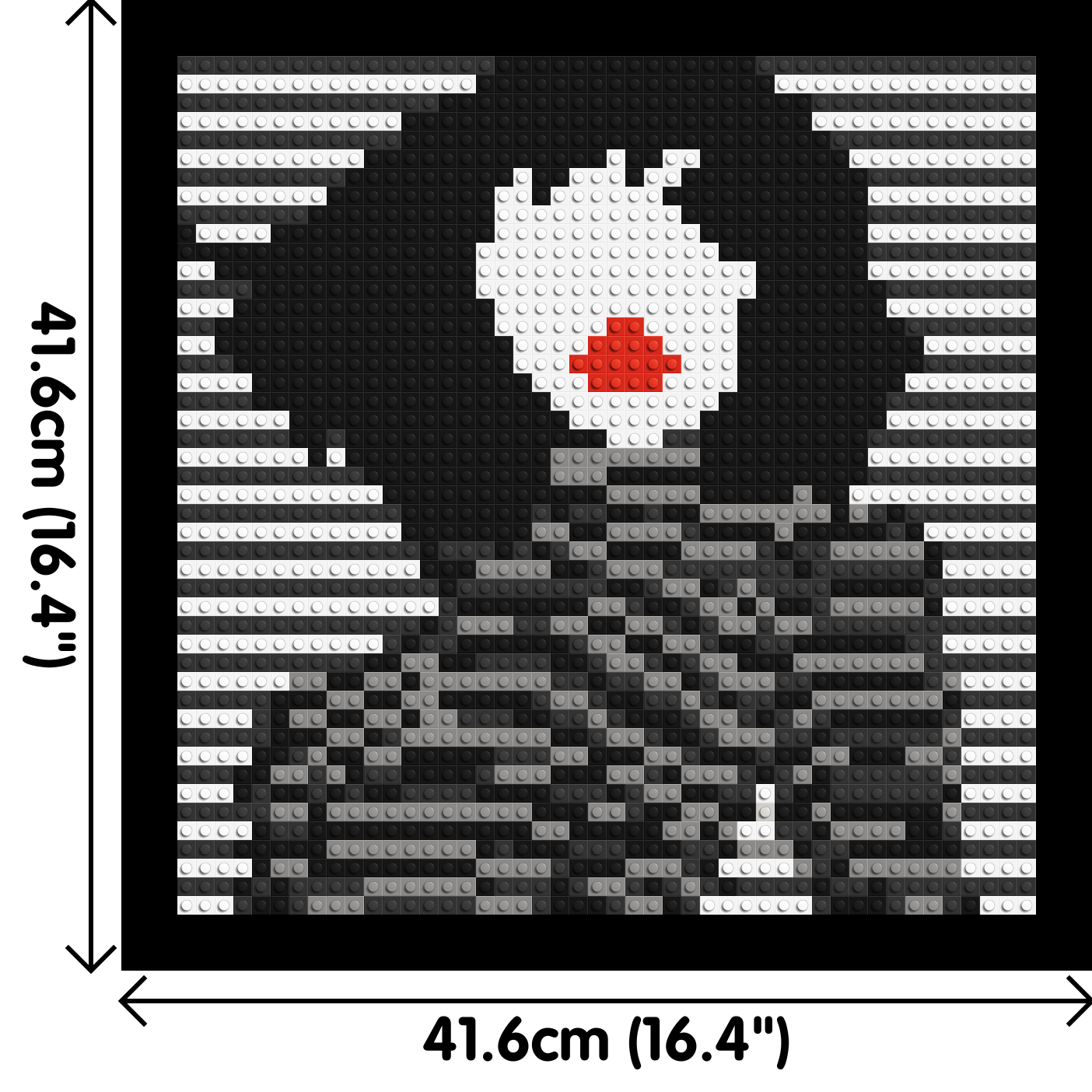 Lady in Black and White #2 - Brick Art Mosaic Kit 2x2 large