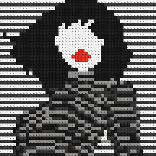 Lady in Black and White #2 - Brick Art Mosaic Kit 2x2 large