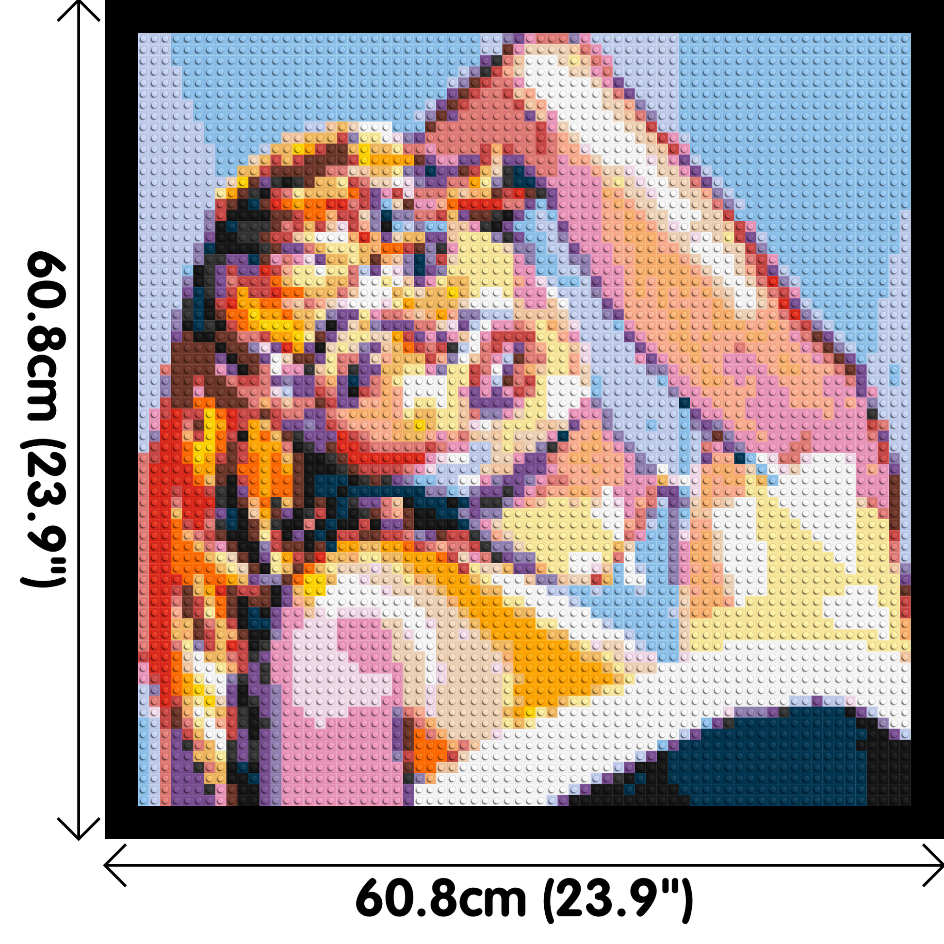 Sabrina Carpenter - Brick Art Mosaic Kit 3x3 dimensions with frame