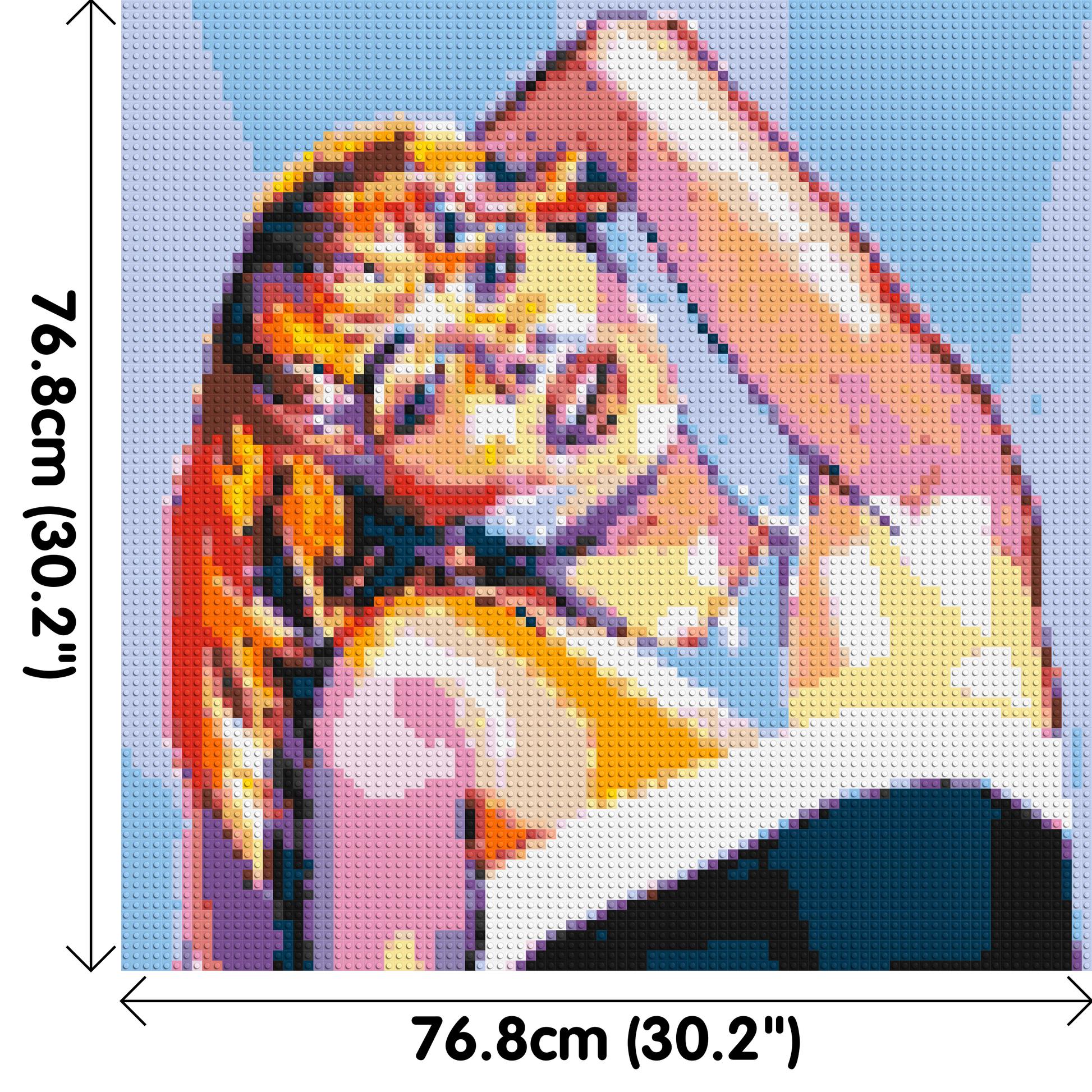 Sabrina Carpenter - Brick Art Mosaic Kit 4x4 dimensions