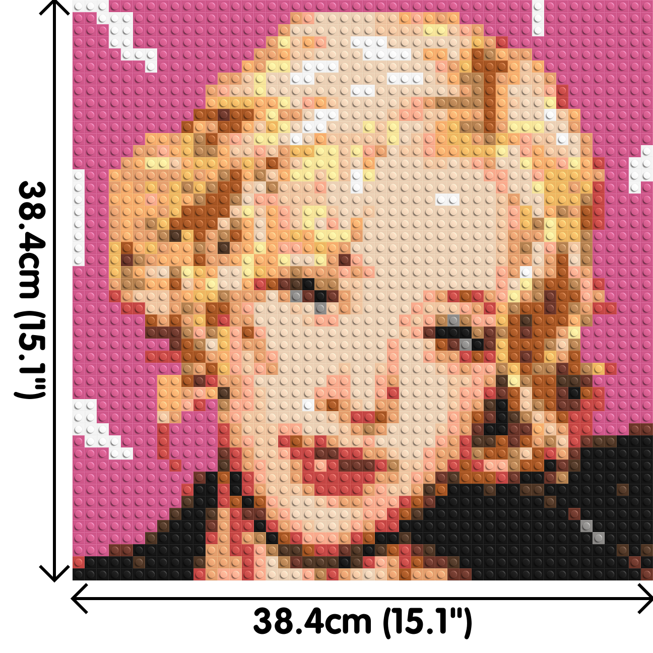 Rosé - Brick Art Mosaic Kit 2x2 dimensions