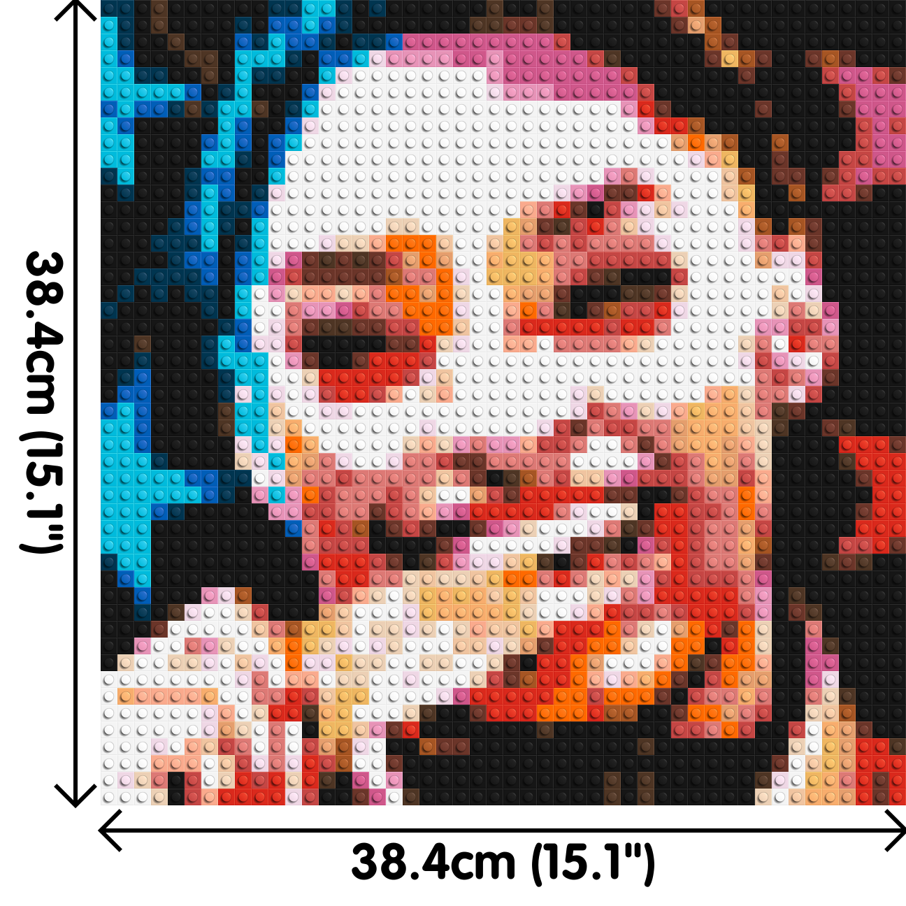 Simone Biles - Brick Art Mosaic Kit 2x2 dimensions