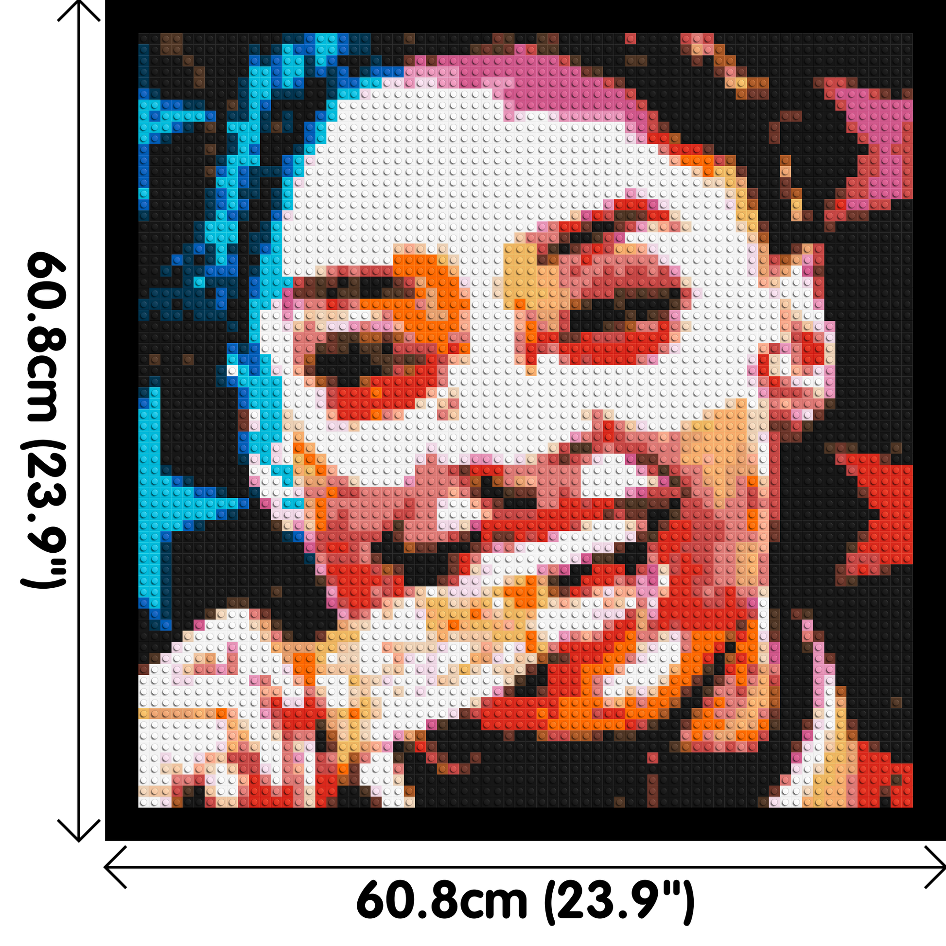 Simone Biles - Brick Art Mosaic Kit 3x3 dimensions with frame