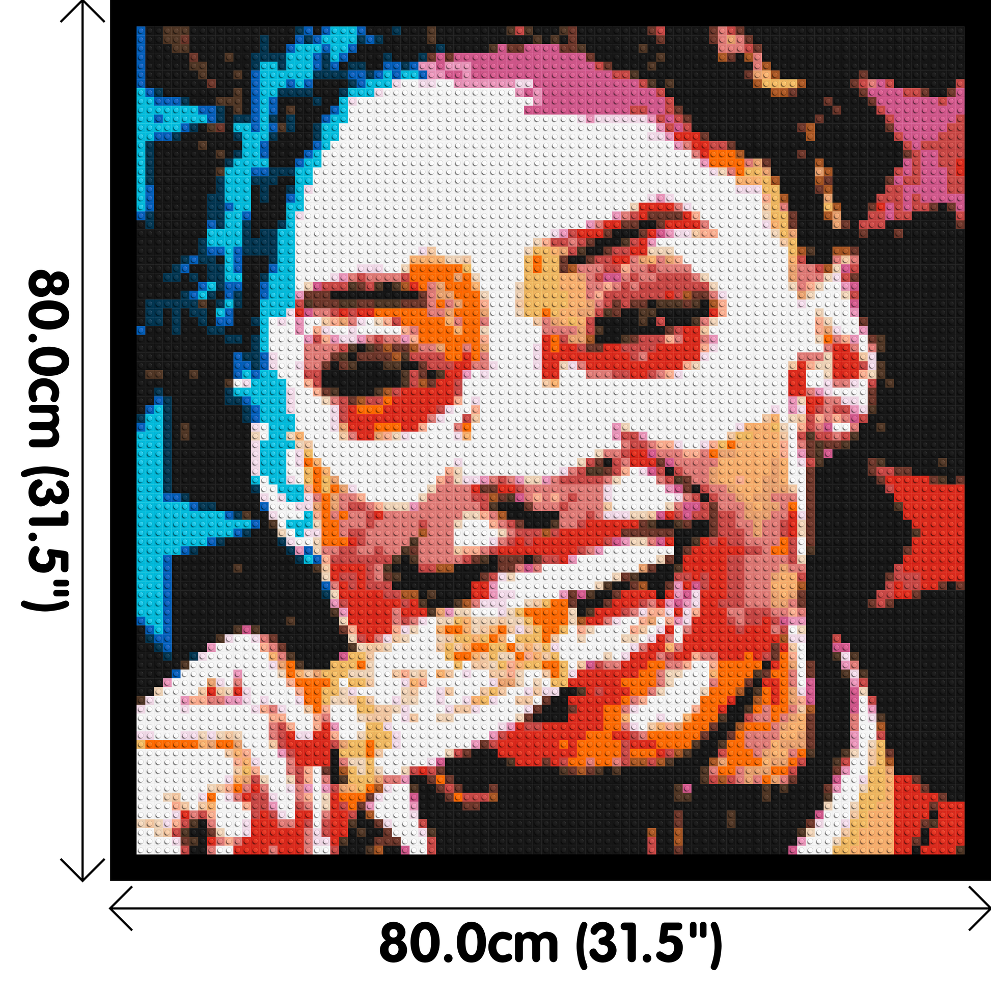 Simone Biles - Brick Art Mosaic Kit 4x4 dimensions with frame