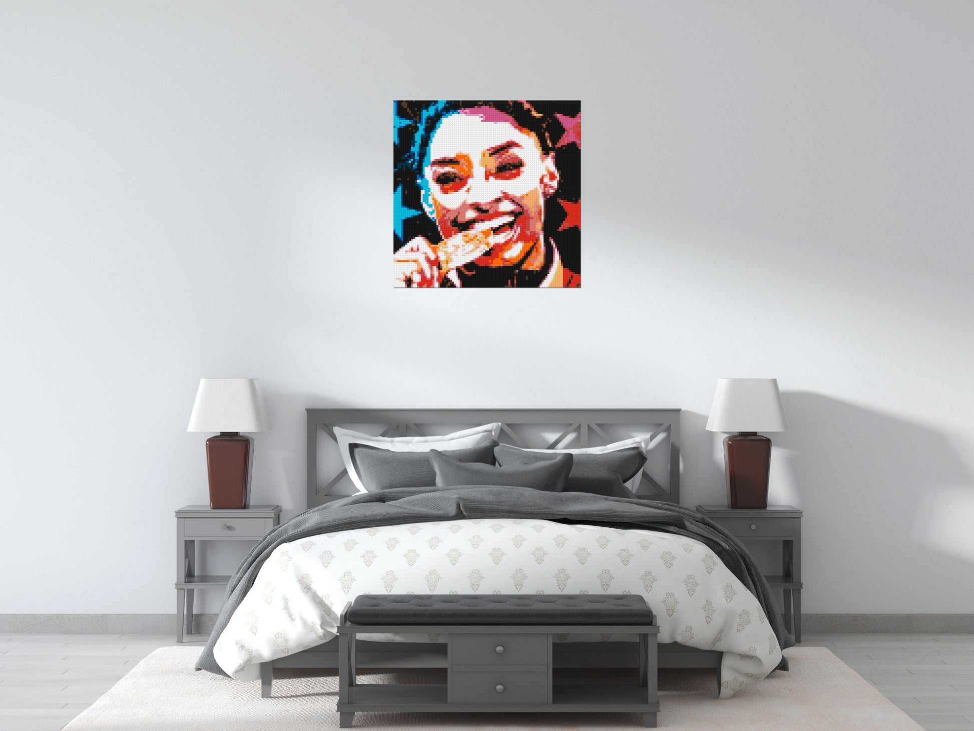 Simone Biles - Brick Art Mosaic Kit 4x4 scene