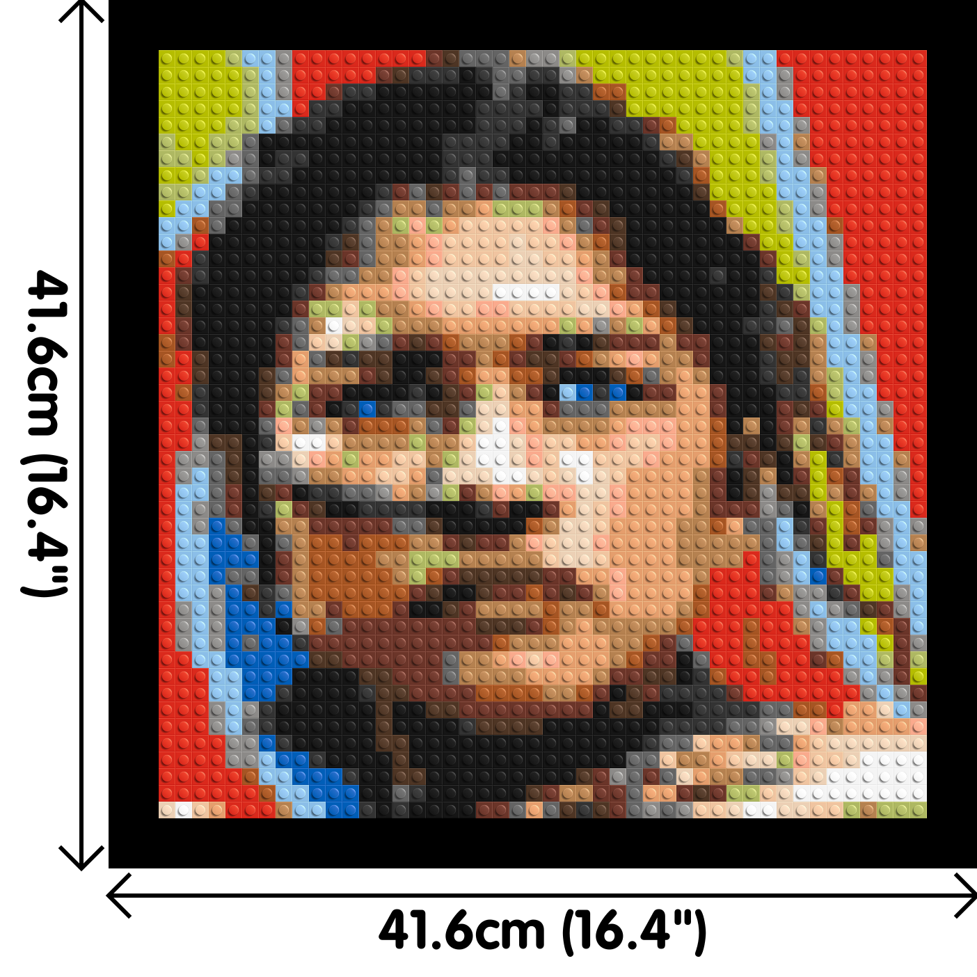 Zendaya as Chani (Dune) - Brick Art Mosaic Kit 2x2 dimensions with frame