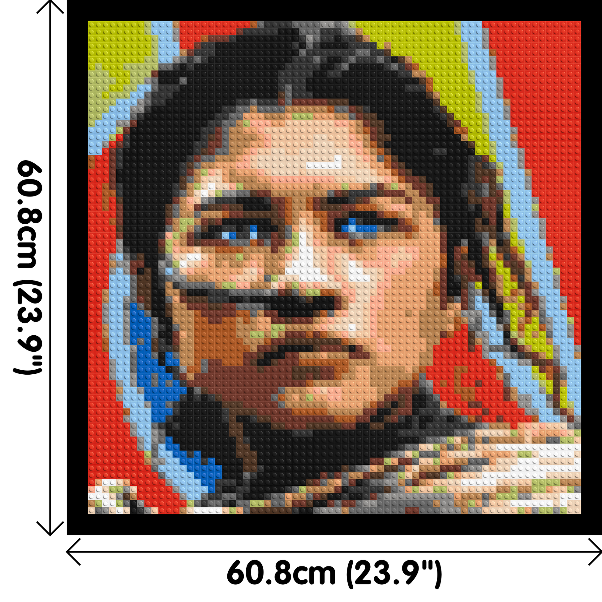 Zendaya as Chani (Dune) - Brick Art Mosaic Kit 3x3 dimensions with frame
