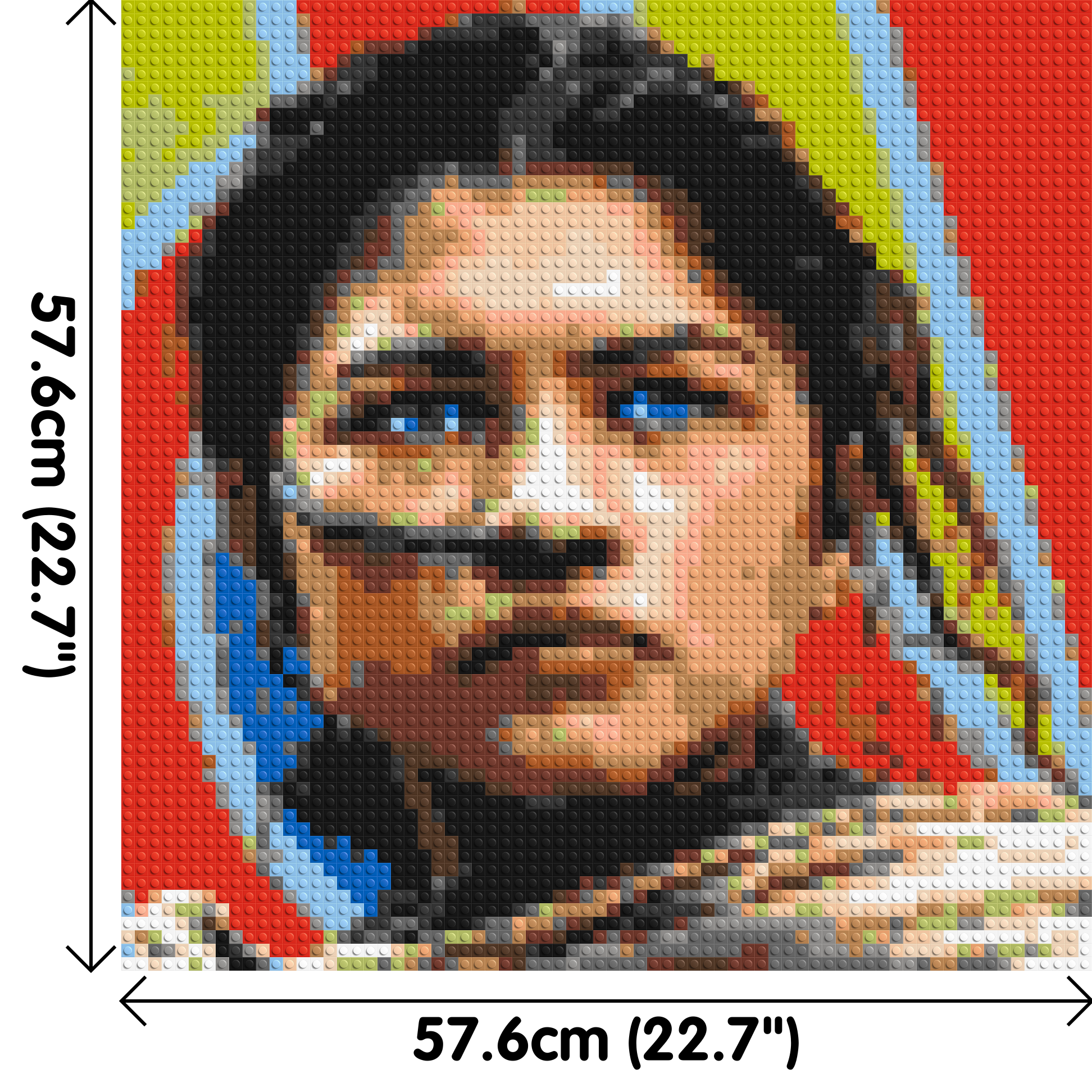 Zendaya as Chani (Dune) - Brick Art Mosaic Kit 3x3 dimensions