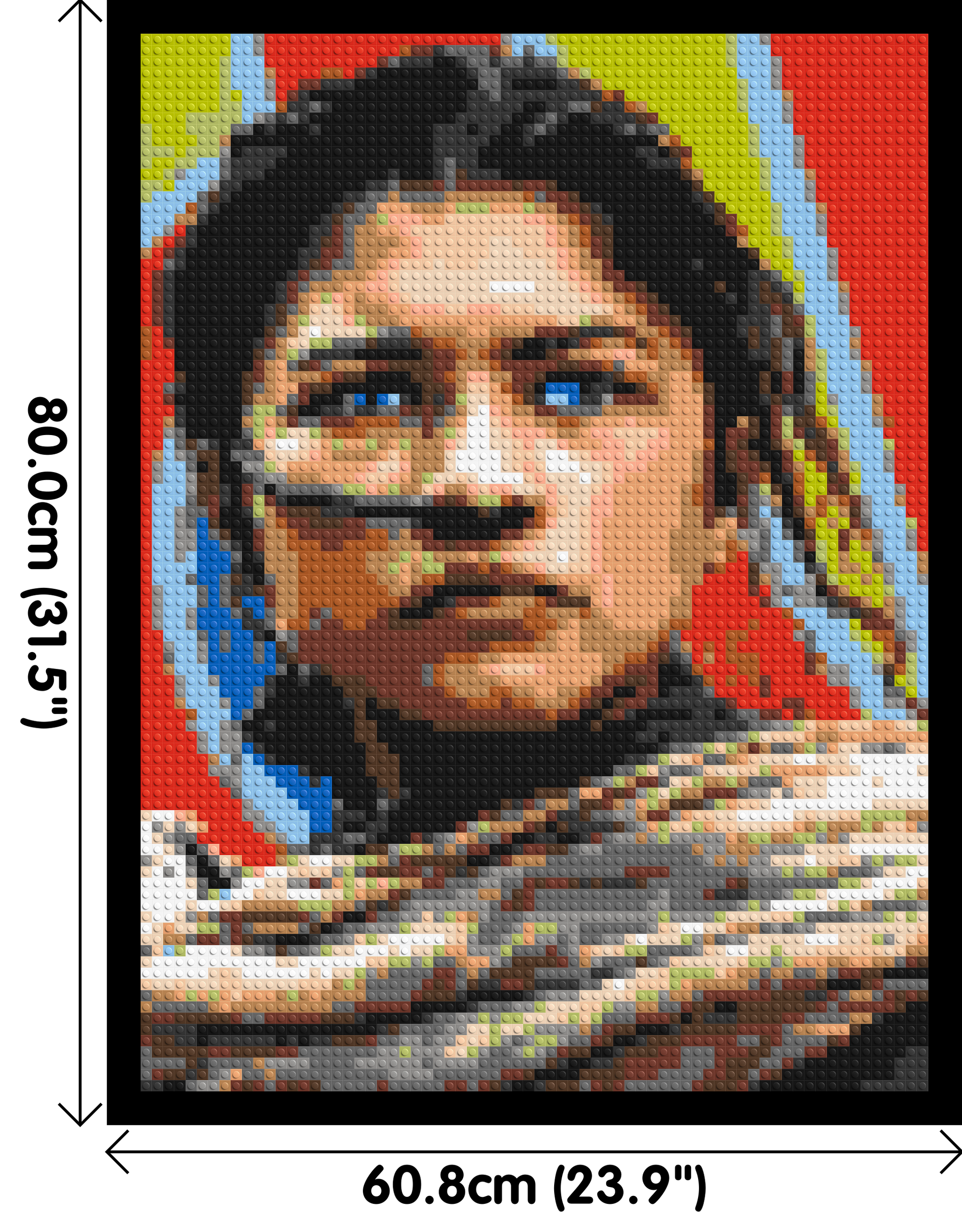 Zendaya as Chani (Dune) - Brick Art Mosaic Kit 3x4 dimensions with frame