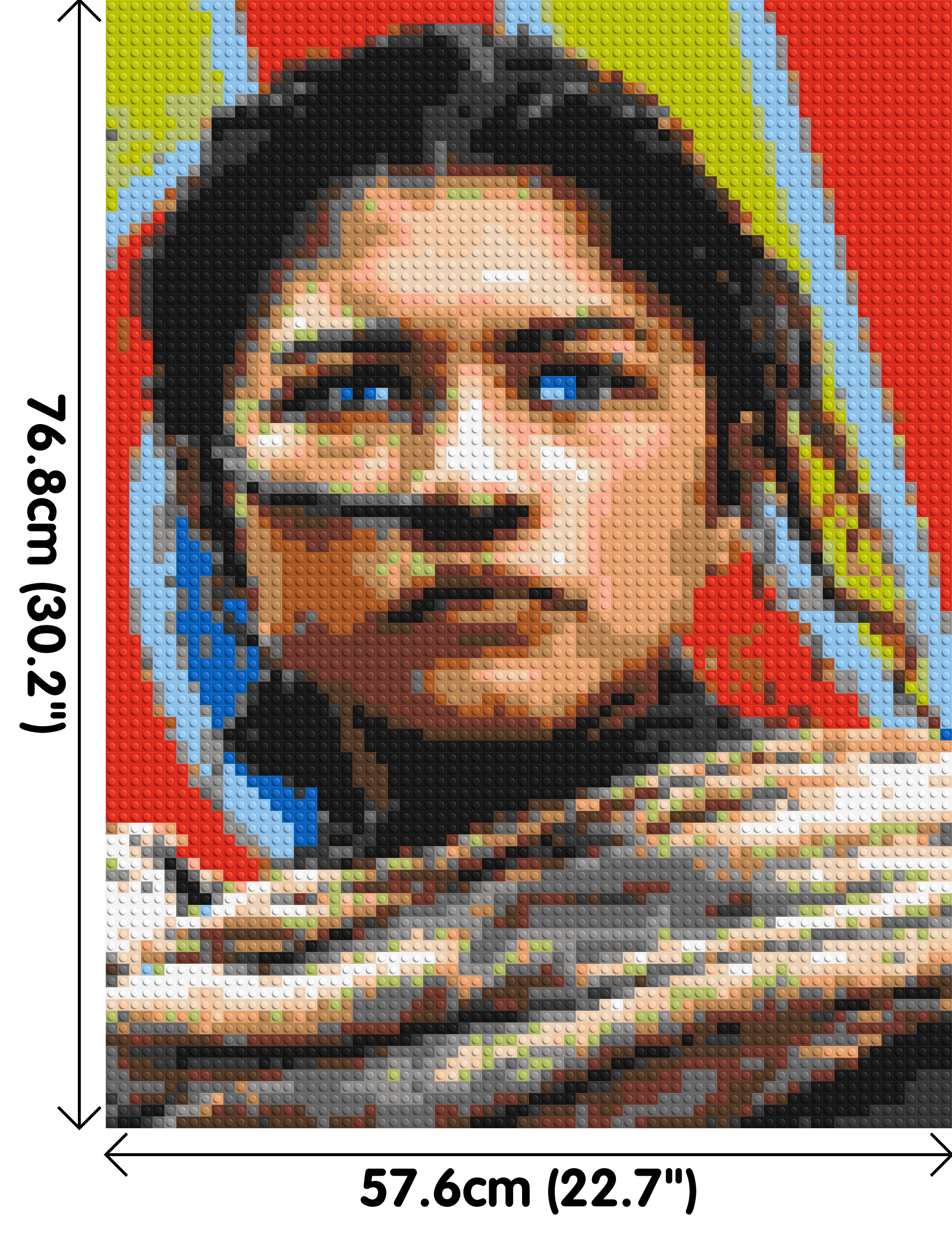 Zendaya as Chani (Dune) - Brick Art Mosaic Kit 3x4 dimensions