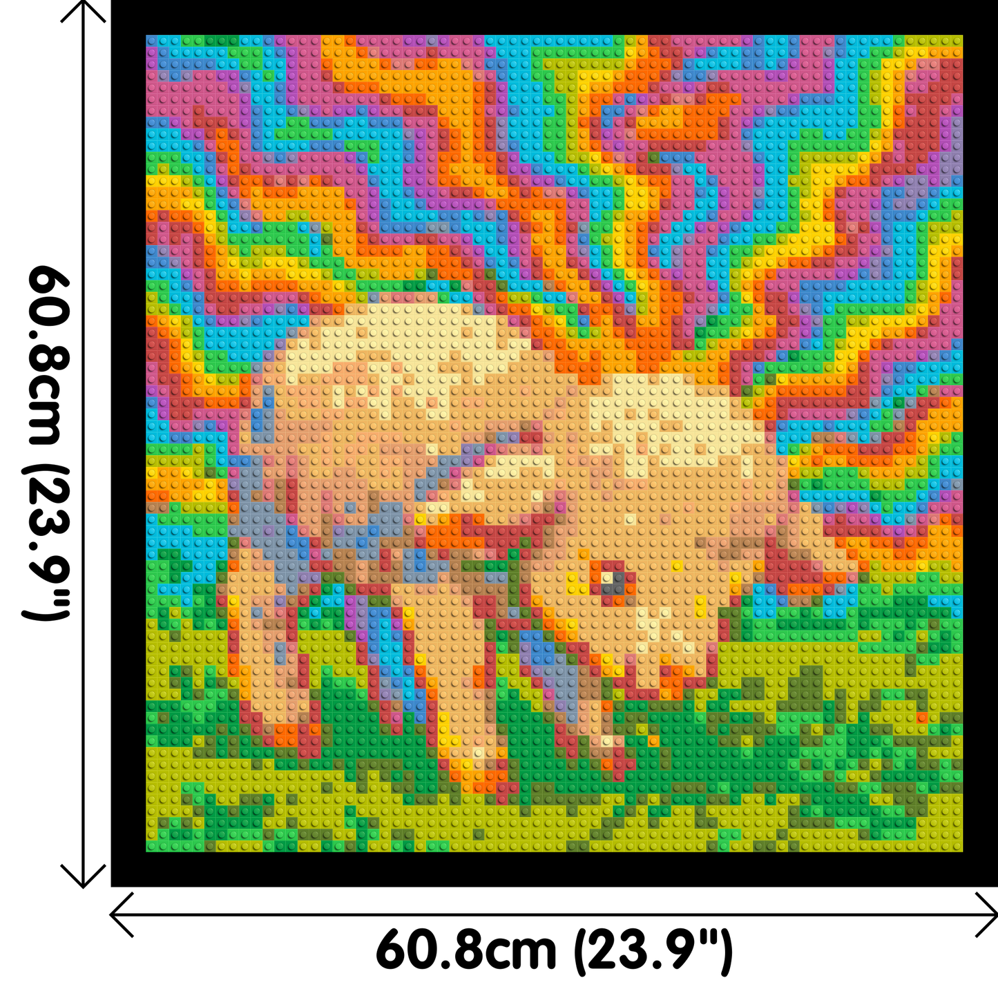 Colourful Lamb - Brick Art Mosaic Kit 3x3 large
