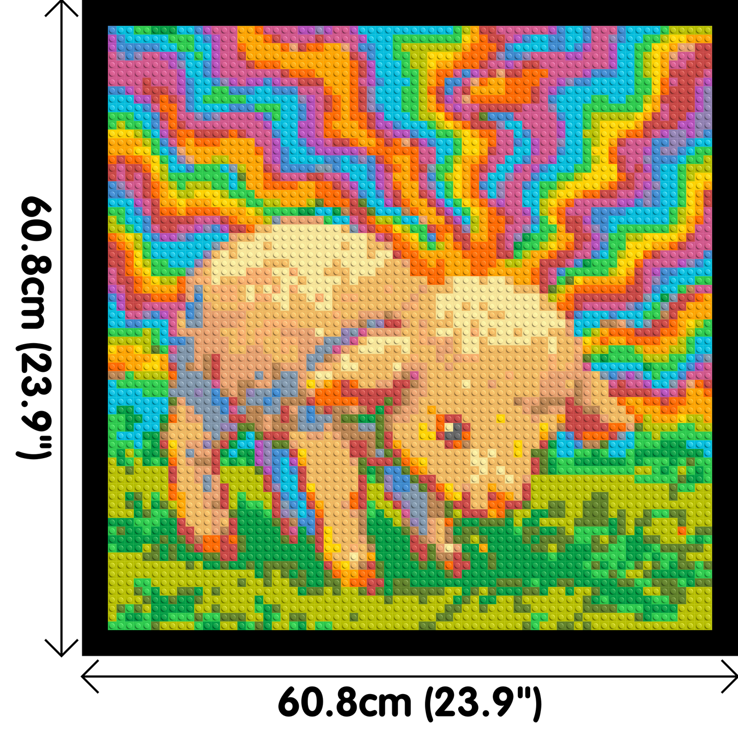 Colourful Lamb - Brick Art Mosaic Kit 3x3 large