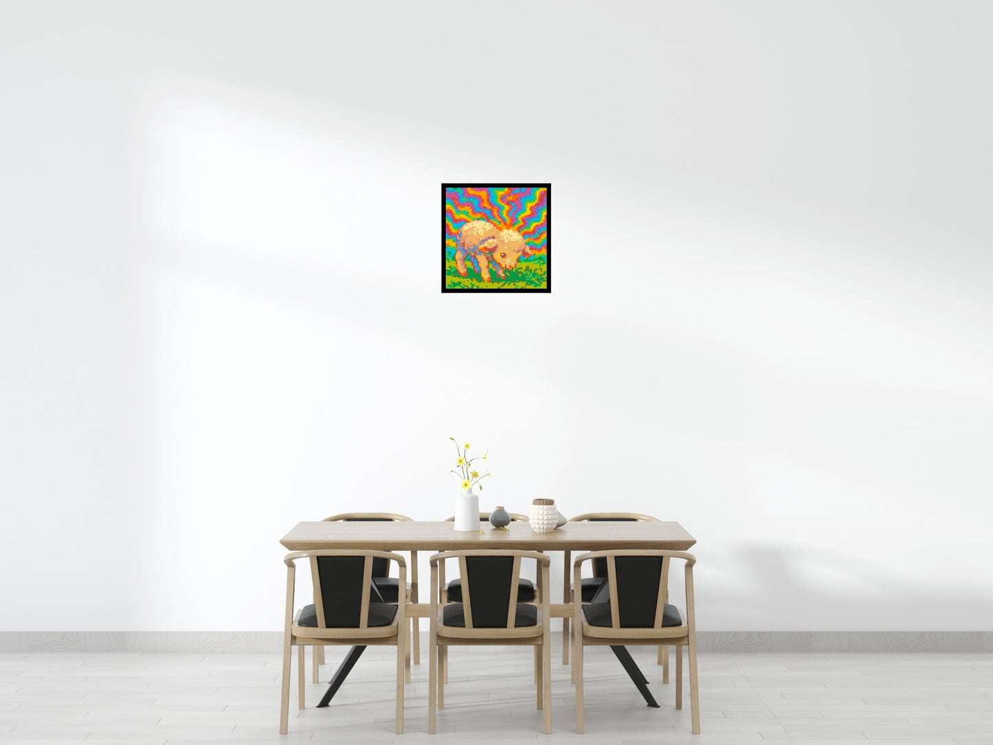 Colourful Lamb - Brick Art Mosaic Kit 3x3 large