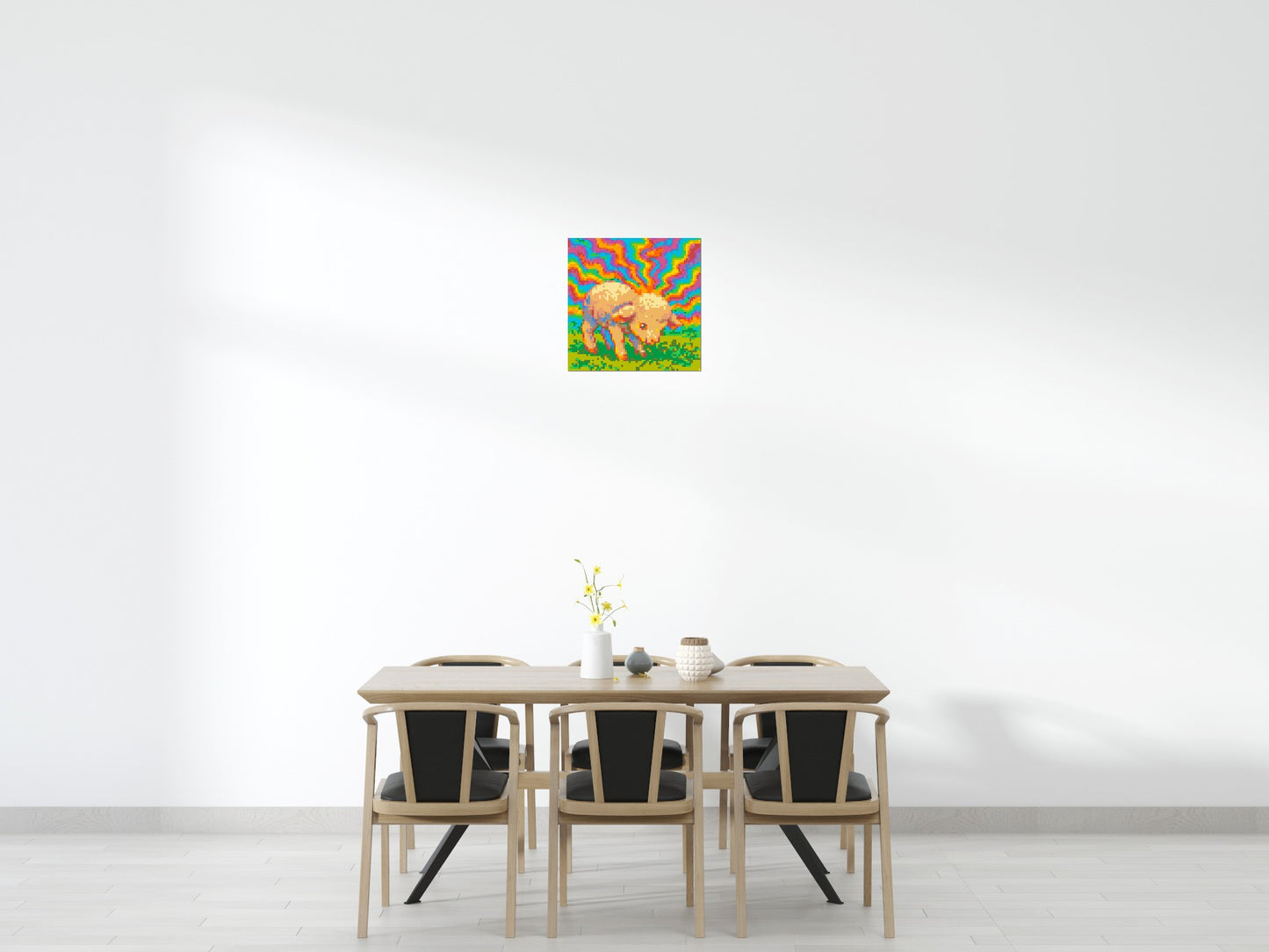 Colourful Lamb - Brick Art Mosaic Kit 3x3 large