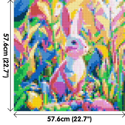 Colourful Bunny - Brick Art Mosaic Kit 3x3 large