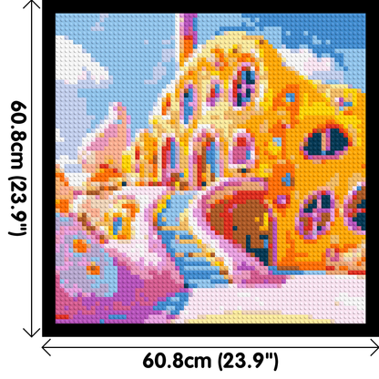 House in Candyland - Brick Art Mosaic Kit 3x3 large