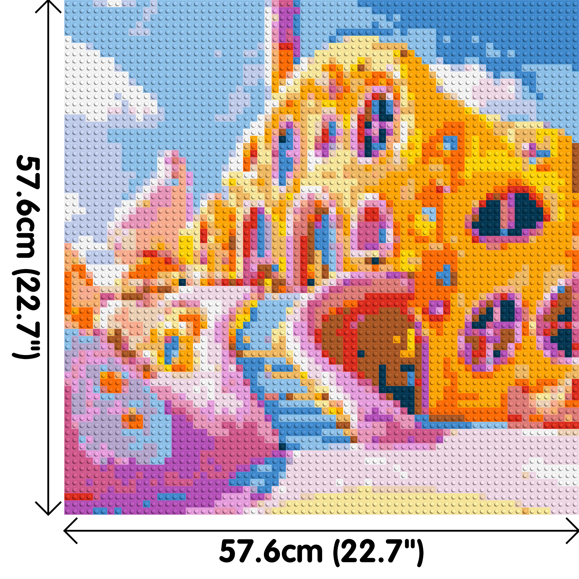 House in Candyland - Brick Art Mosaic Kit 3x3 dimensions