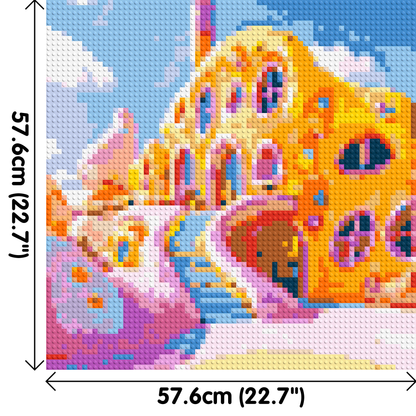 House in Candyland - Brick Art Mosaic Kit 3x3 large