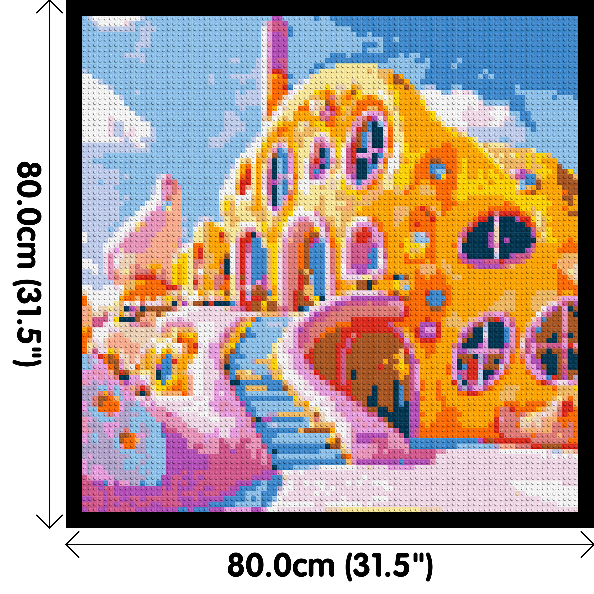 House in Candyland - Brick Art Mosaic Kit 4x4 dimensions with frame