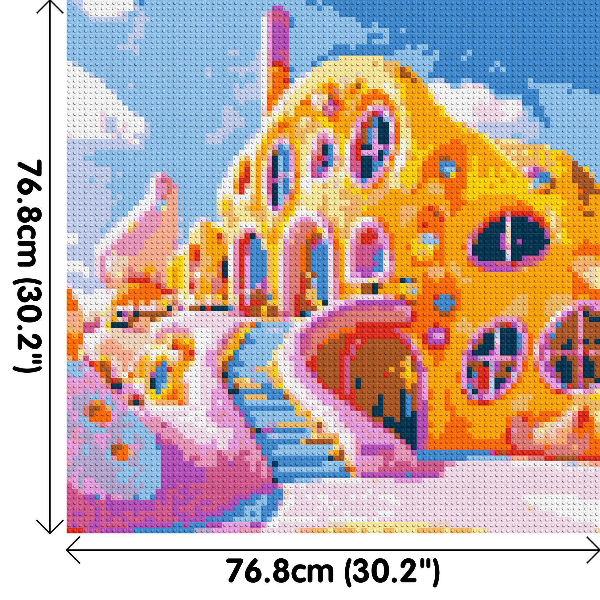House in Candyland - Brick Art Mosaic Kit 4x4 dimensions
