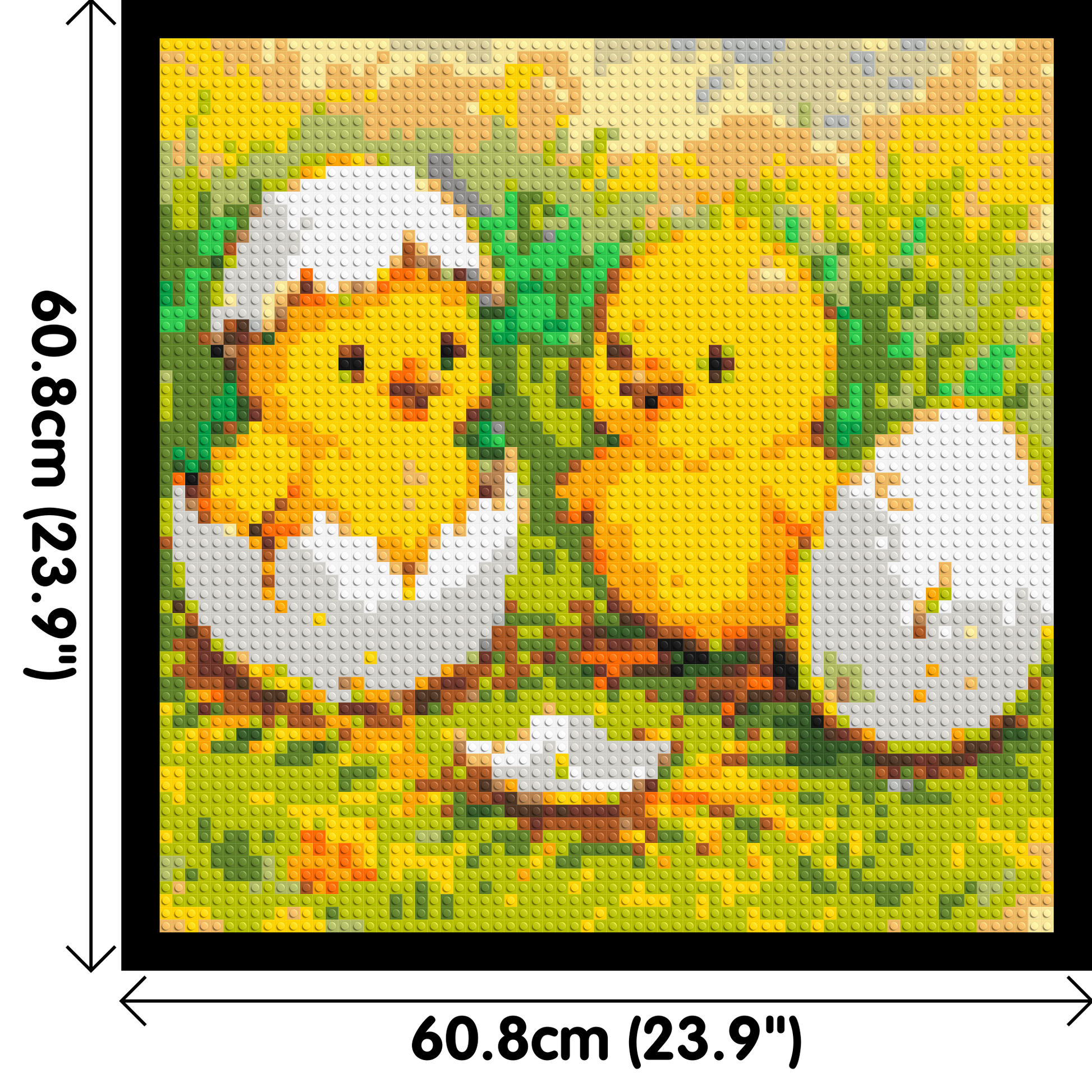 Hatching Chicks - Brick Art Mosaic Kit 3x3 dimensions with frame