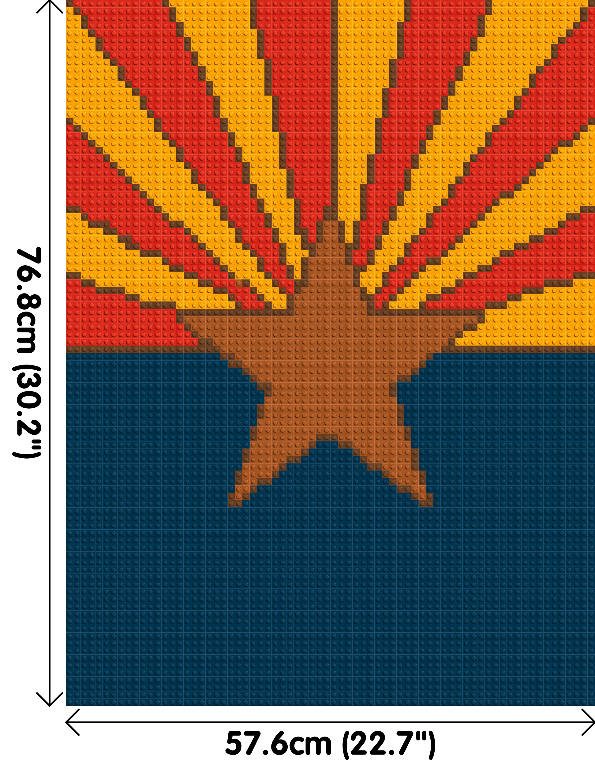 Arzona State Flag - Brick Art Mosaic Kit 3x4 dimensions
