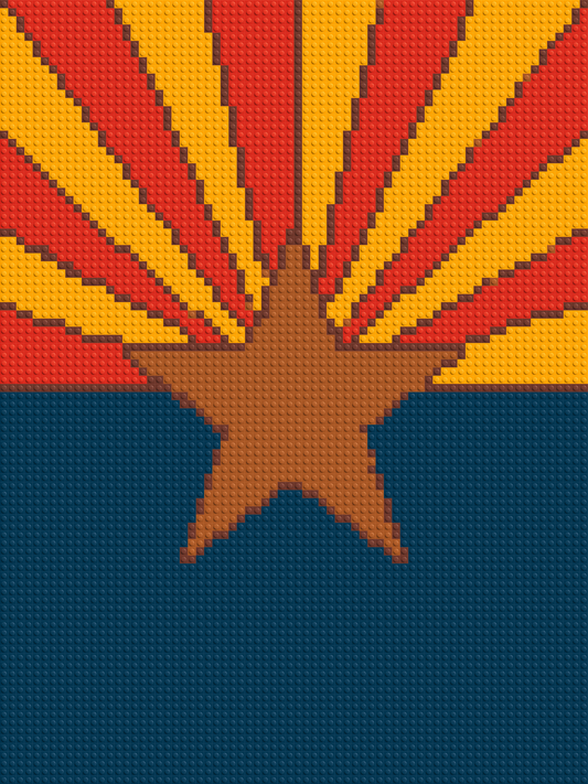Arzona State Flag - Brick Art Mosaic Kit 3x4 large