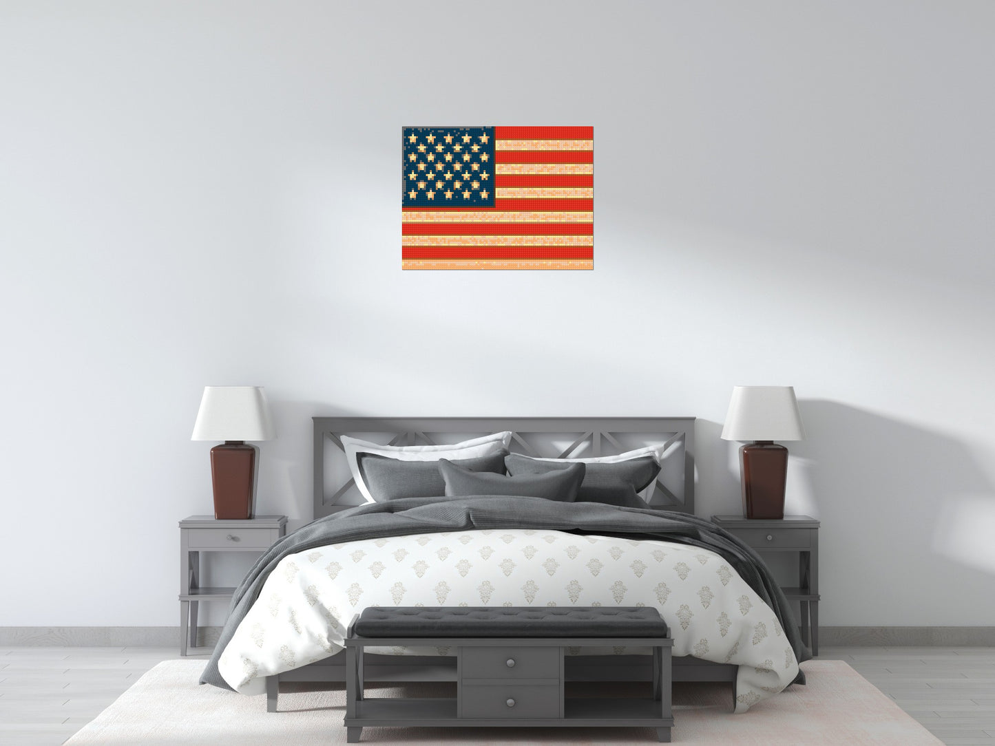 United States Flag - Brick Art Mosaic Kit 4x3 large