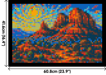 Sedona Red Rocks - Brick Art Mosaic Kit  3x2 large